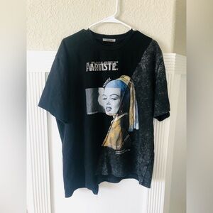 MANIÈRE DE VOIR BLACK WASH T SHIRT